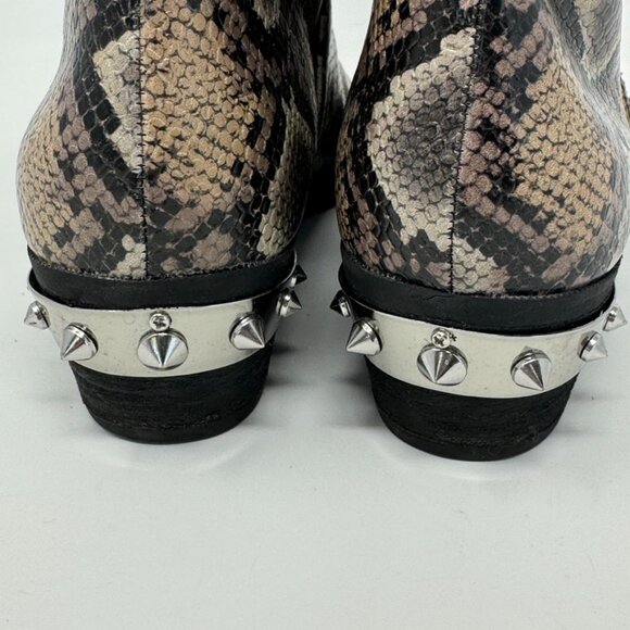 Circus Sam Edelman Women Reptile Faux Leather Studded Heel Zip Bootie Size 6.5 - Picture 10 of 15
